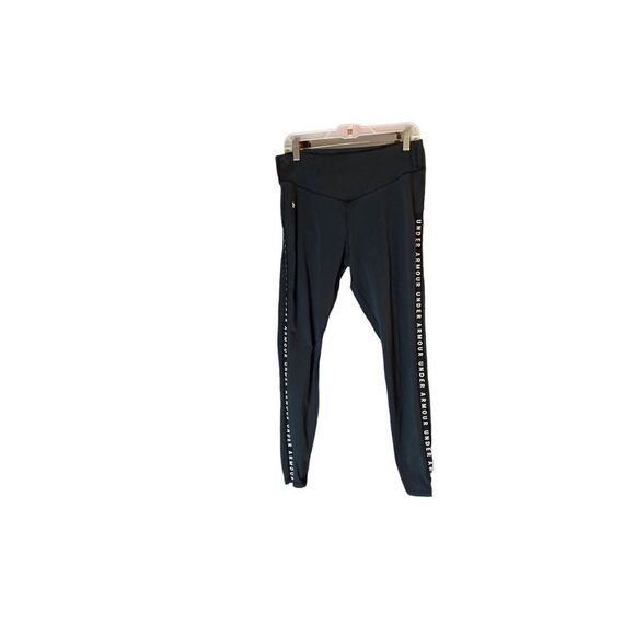 Under Armour women’s black leggings with logo down each side size large - Picture 1 of 5